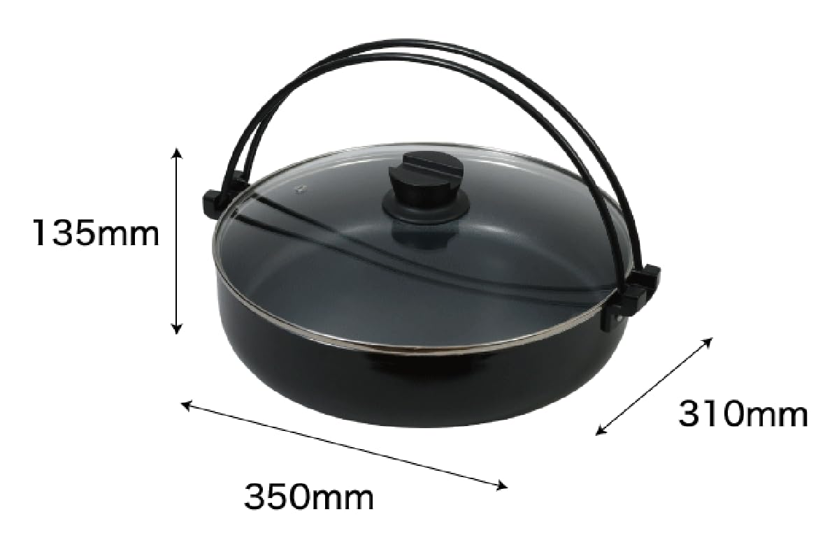 Amazon | すき焼き鍋 4-5人 用 約30cm ガラス蓋付き 強力 フッ素加工 Amazon | すき焼き鍋 4-5人 用 約30cm ガラス蓋付き 強力 フッ素加工
